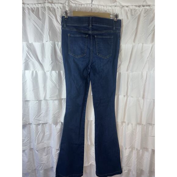 Spanx Jeans womens size Medium blue Flare Bootcut Pull On Stretch 29 x 35 - Picture 4 of 6